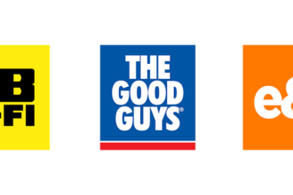 Brand logos: Jb hi-fi, The Good Guys, e&s